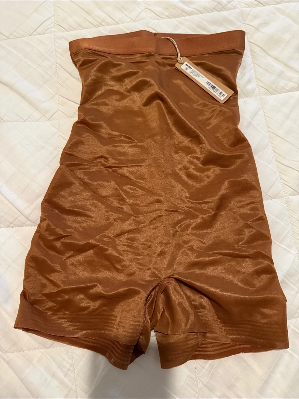 SKIMS Sculpting High-Waist Shapewear Shorts in Copper - Picture 1 of 4